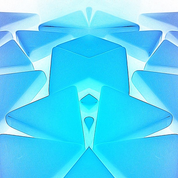 a white and blue abstract background is shown