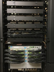 several racks that are next to each other