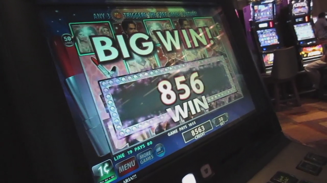 an old fashioned big win slot machine in a casino