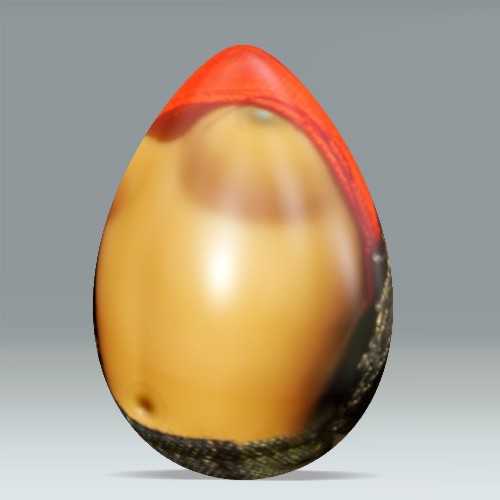 a cartoon egg is standing upright on an animation background