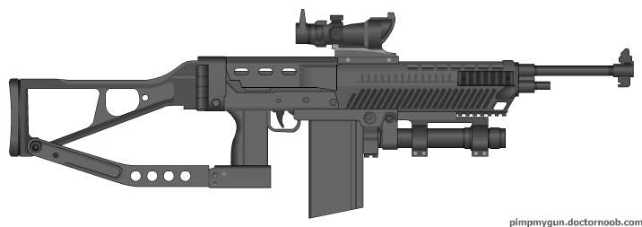 an image of an automatic rifle