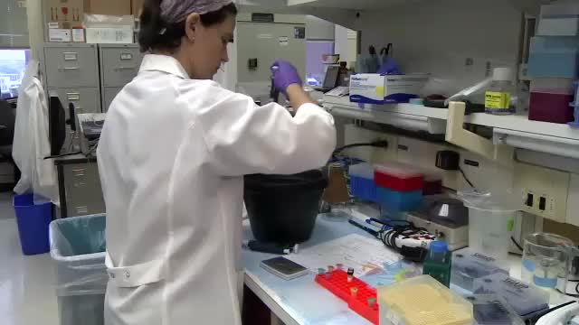 a young person standing in a lab making soing