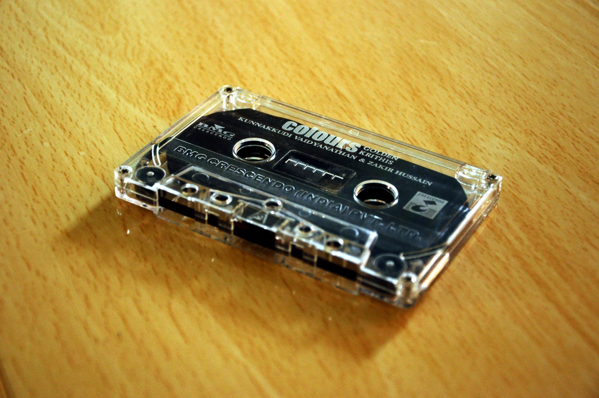 an old school cassette player in plastic packaging
