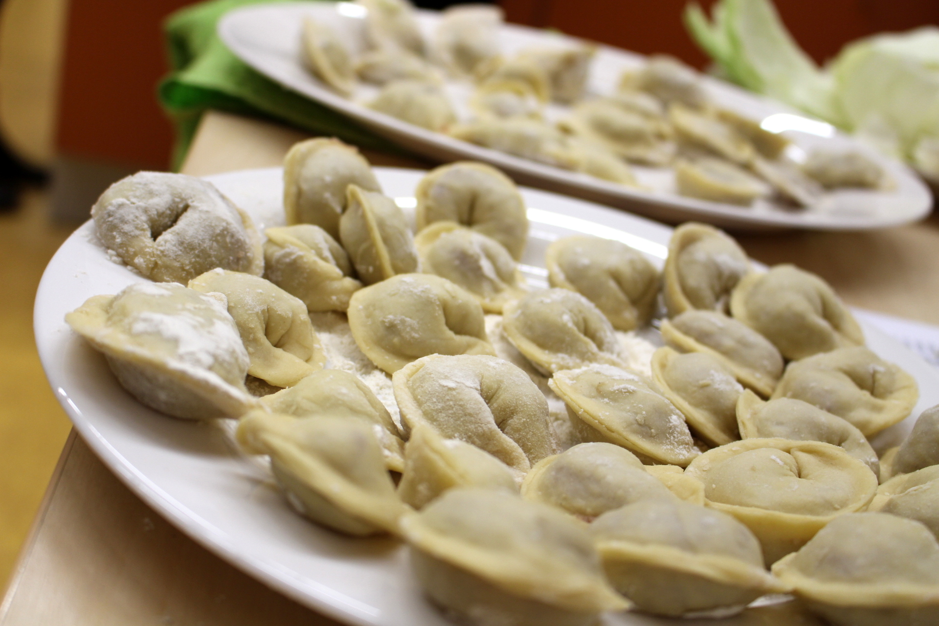 a plate that has some kind of dumplings on it