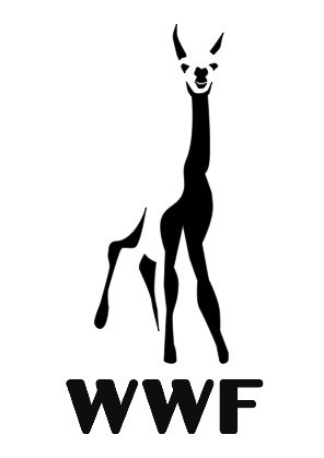 a silhouette of an african animal that looks like a baby giraffe
