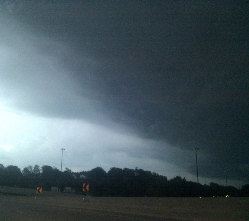 the black clouds over the parking lot have passed