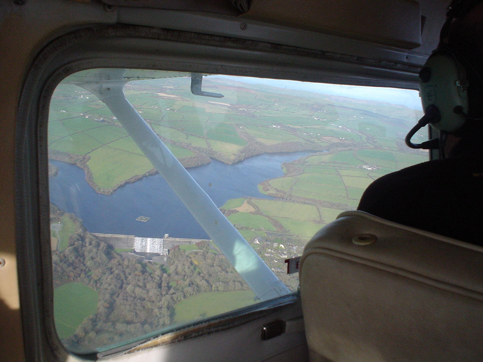 looking out of a window at a river