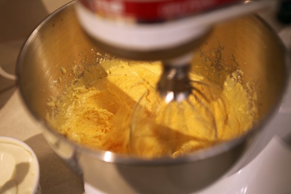 a view inside a kitchen blender in yellow