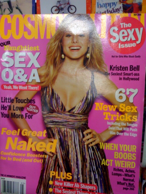 a magazine cover with an image of a woman