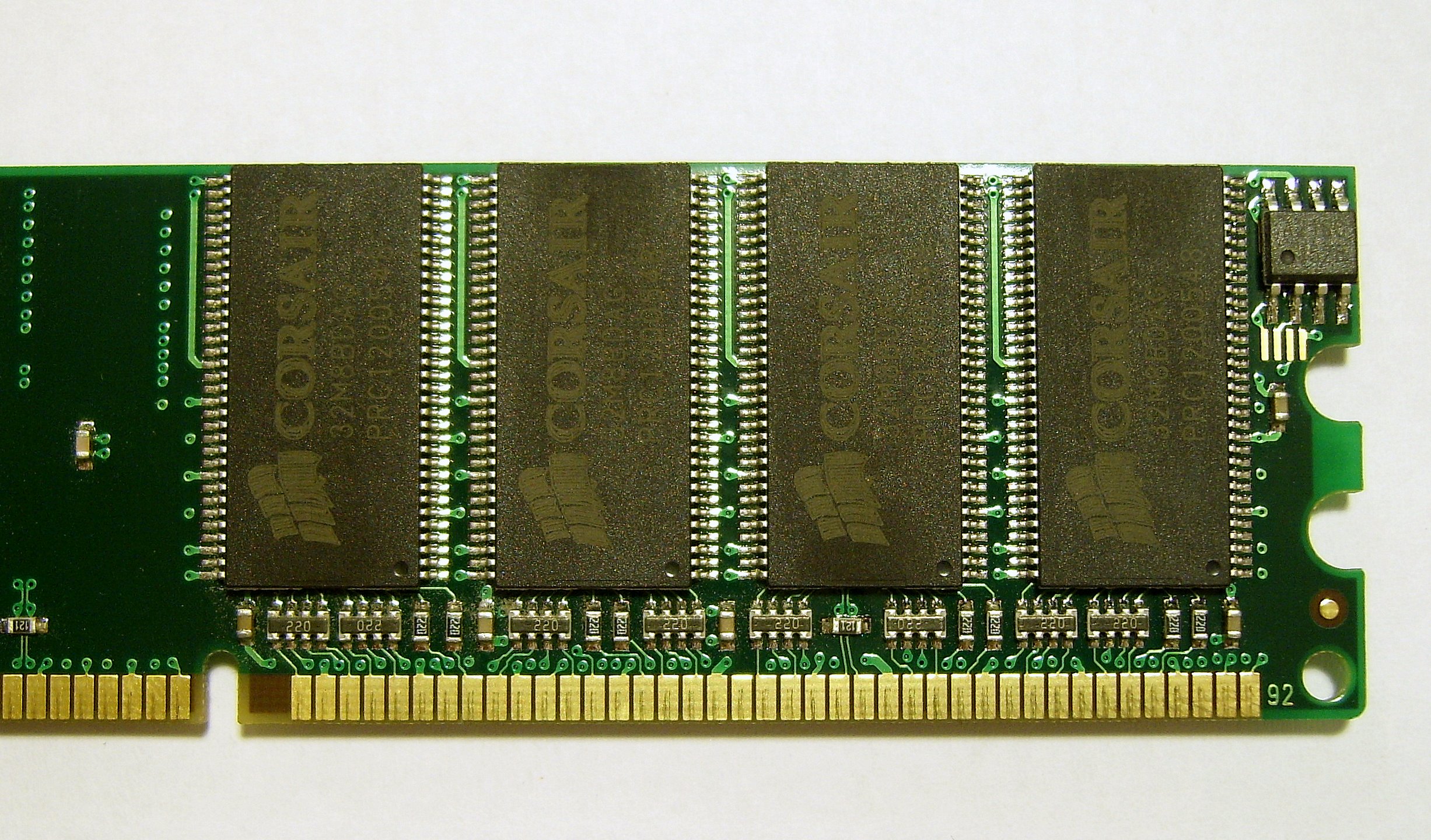 a close up of a cpu chip with a lot of chip numbers