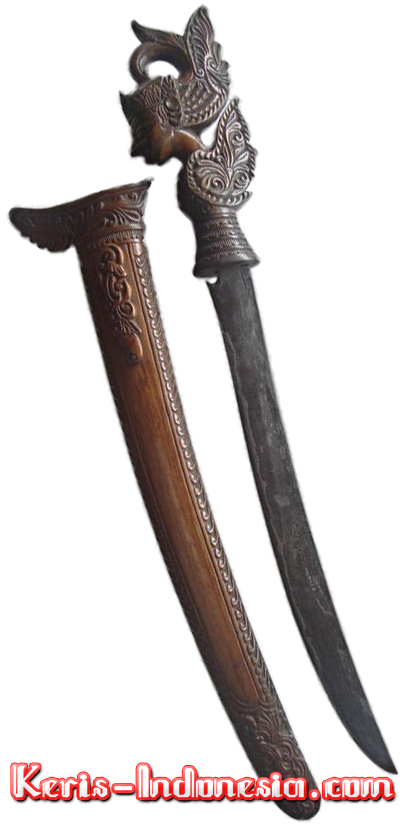 two antique style swords are on display
