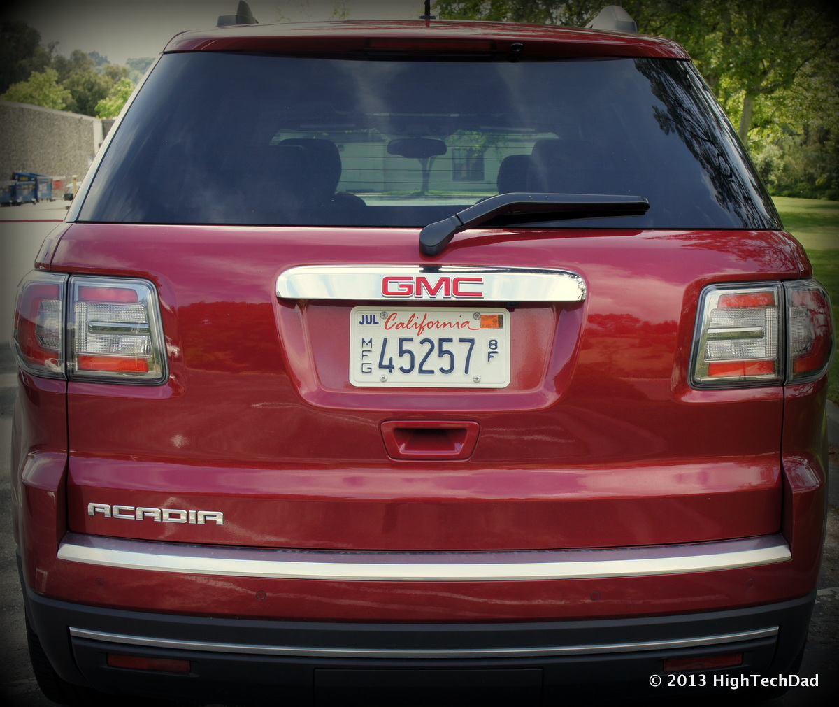 an image of a back view of the red vehicle