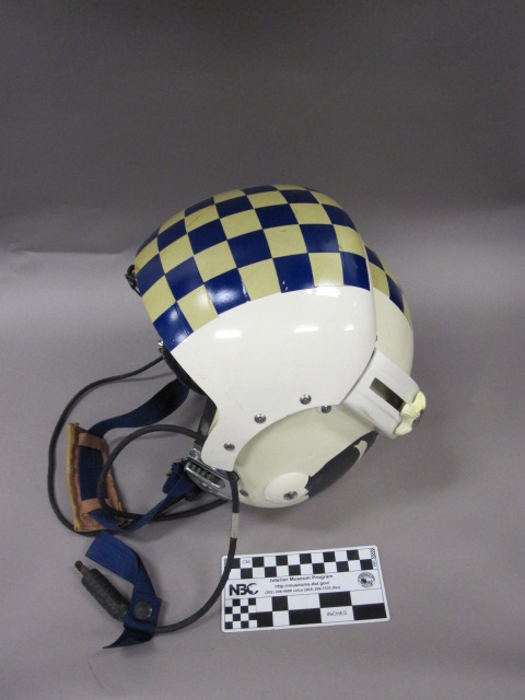 a helmet that is being used on a white background