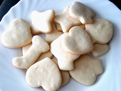 small cookies on a white plate for eating