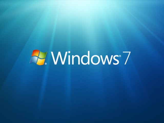 the windows 7 logo is shown above blue water