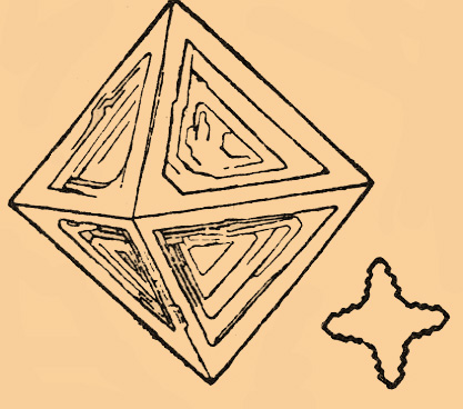 a drawing of a diamond is shown with a star