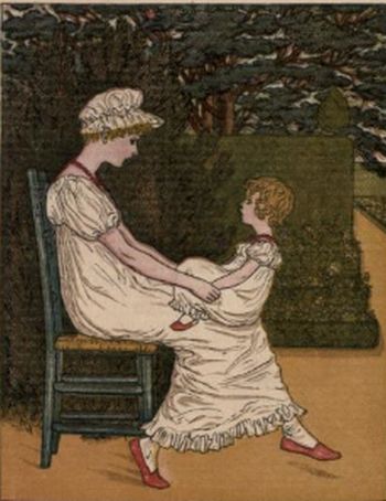 two s sit on a wooden bench in an illustration