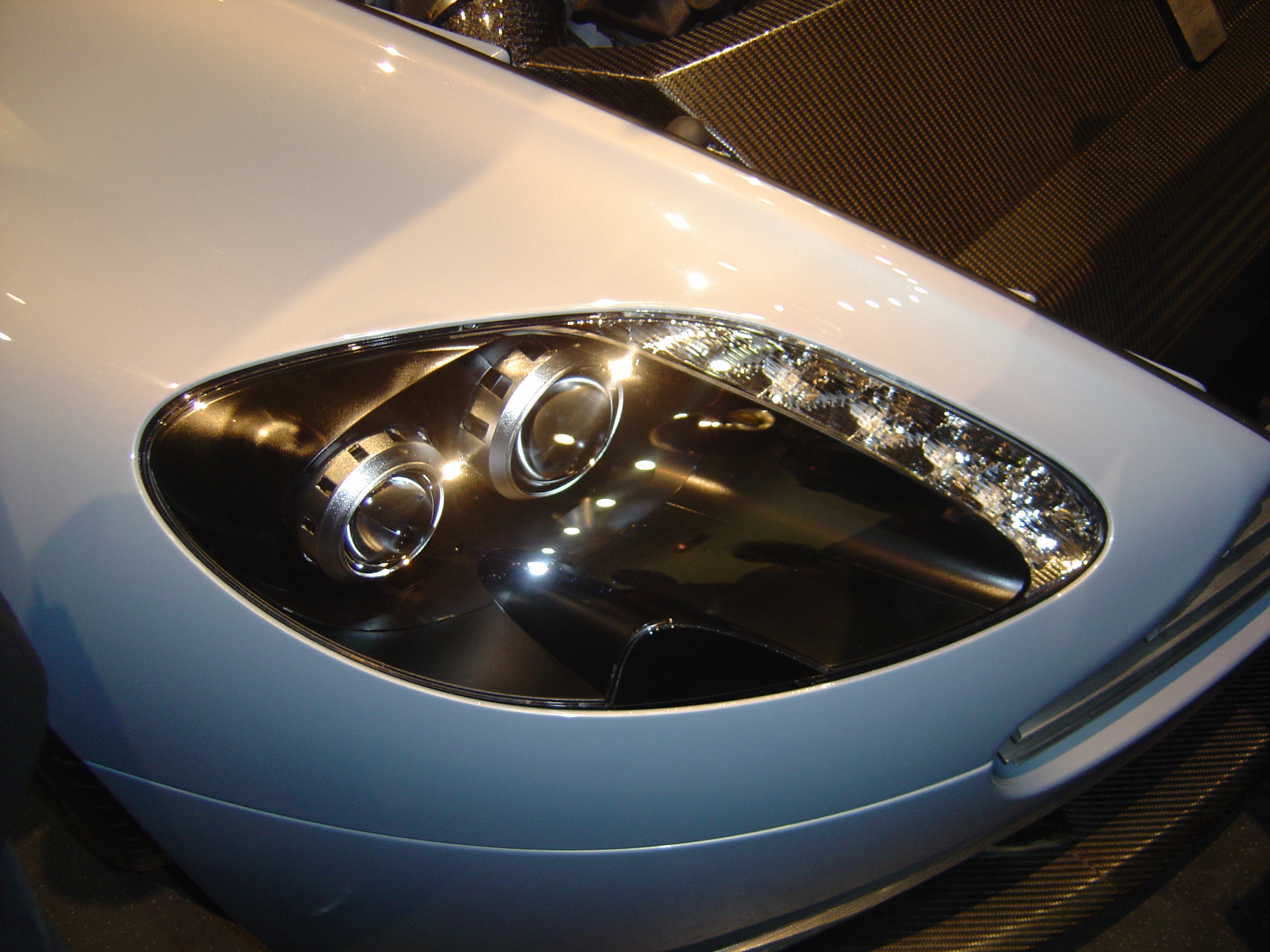 a close up view of a car with chrome details