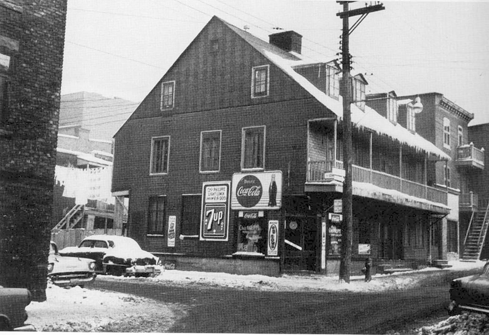 black and white pograph of an old fashioned western town