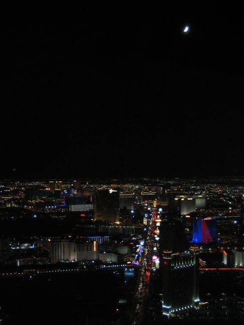 an aerial view of a night time cityscape