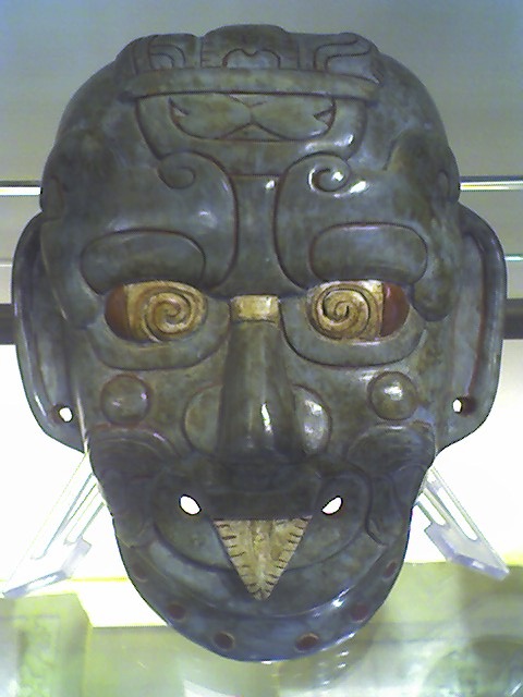 a mask made up of different items