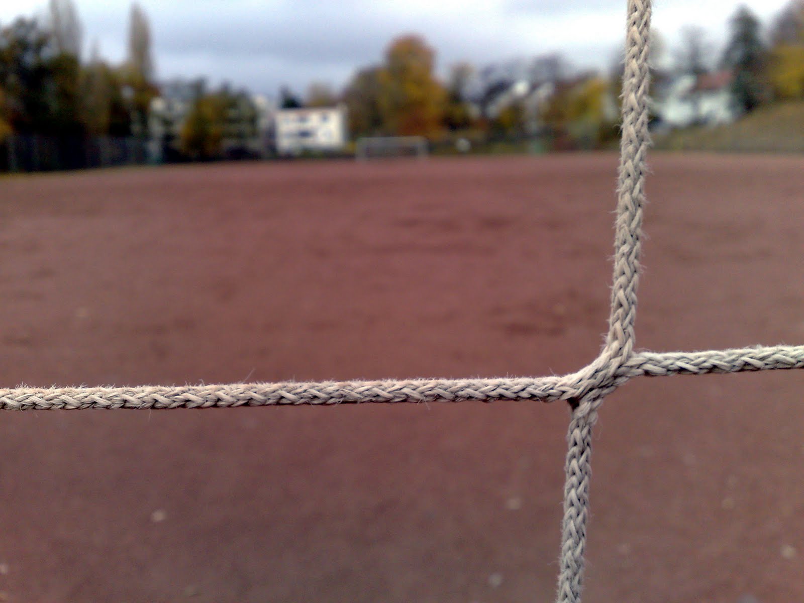 a po through a fence looking at a court