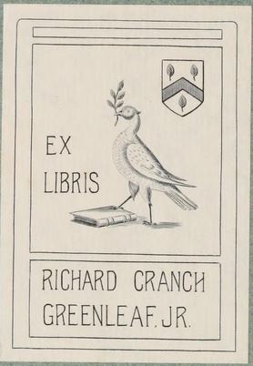 an old picture with the words ex libris on it
