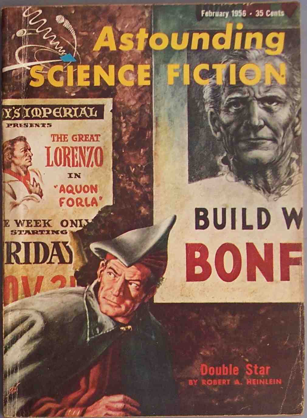 a cover for science fiction magazine from the early 1940s