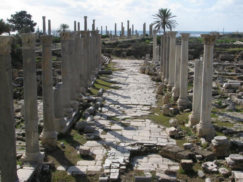 ancient ruins are pictured on the coast of an island