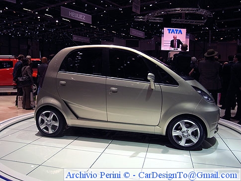 a smart car is displayed at an auto show