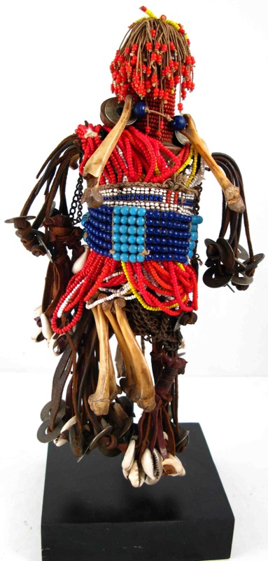 a sculpture made from beads and wire