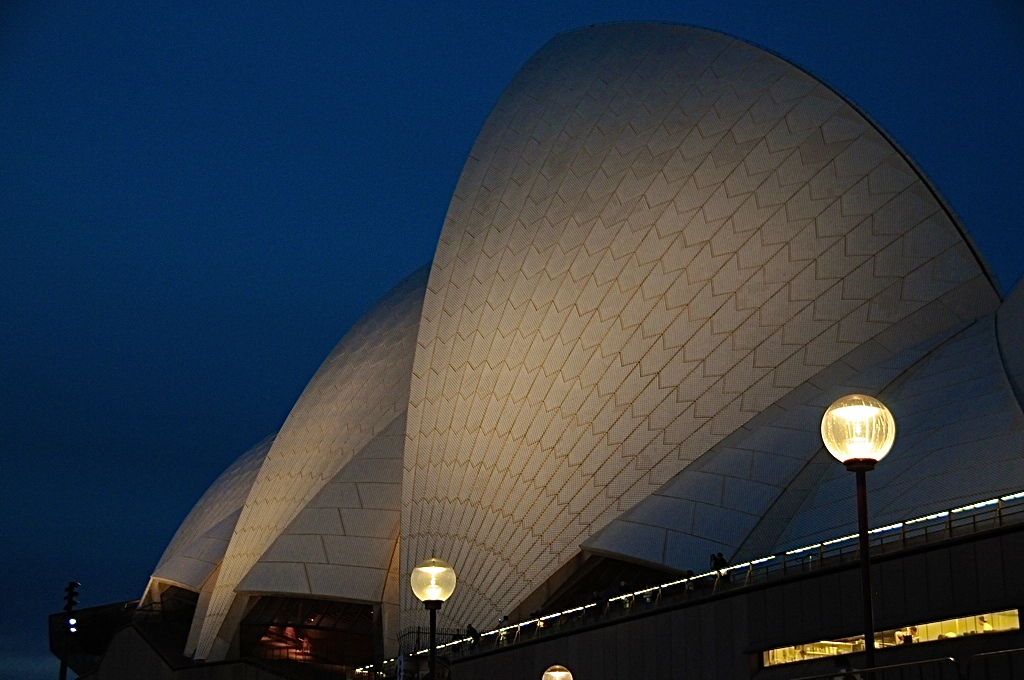 an elegantly lit building is illuminated at night