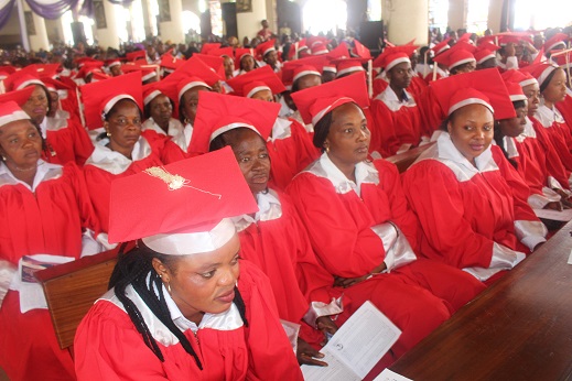 graduating students from various african countries are seated for their graduation ceremony