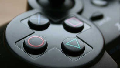 the ons on a large video game controller