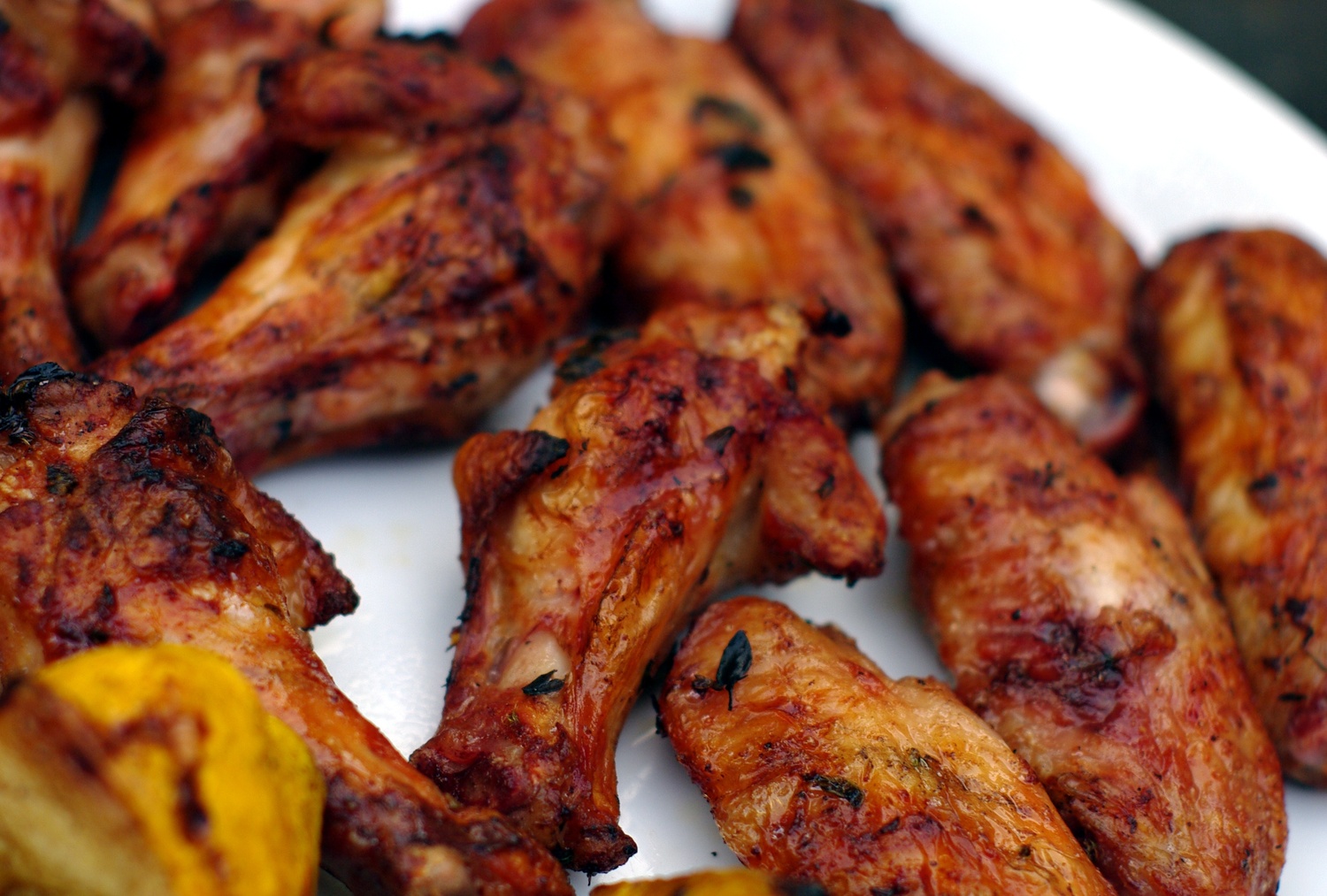 a close up view of a plate with meat