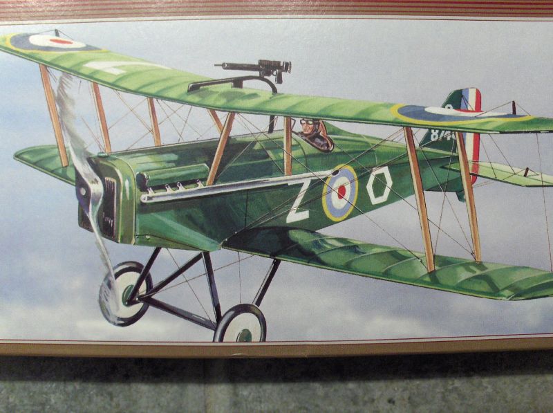 a painting of an old fashioned biplane with three wings and four propellors