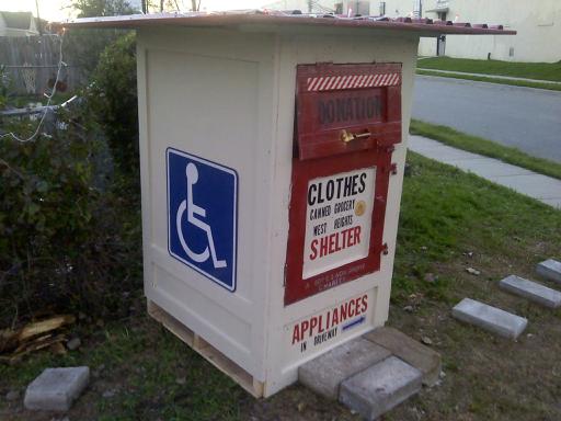 this is an image of a handicapped storage box
