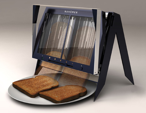 a toaster with some slices of bread in it