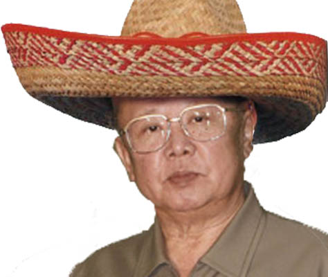 an old man wearing a straw hat