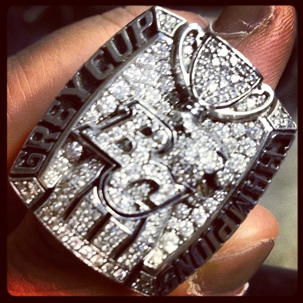 the nfl championship ring, with diamond design