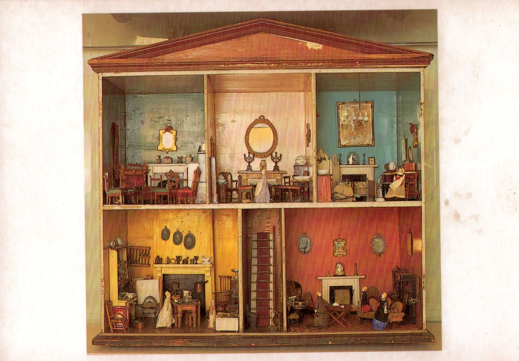 dolls house section showing furniture and accessories