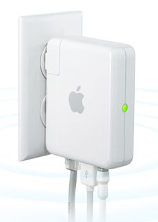 an apple outlet attached to the charger with a white colored wall mount