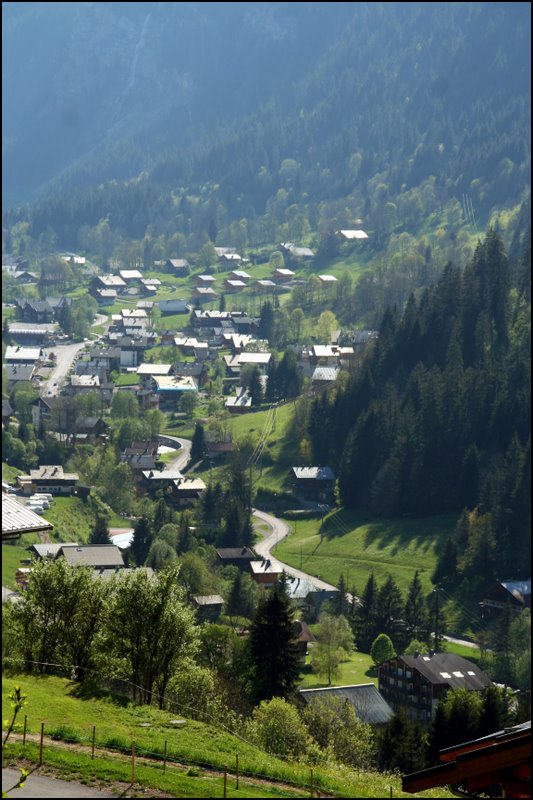 a view of the village of gosli in the alps