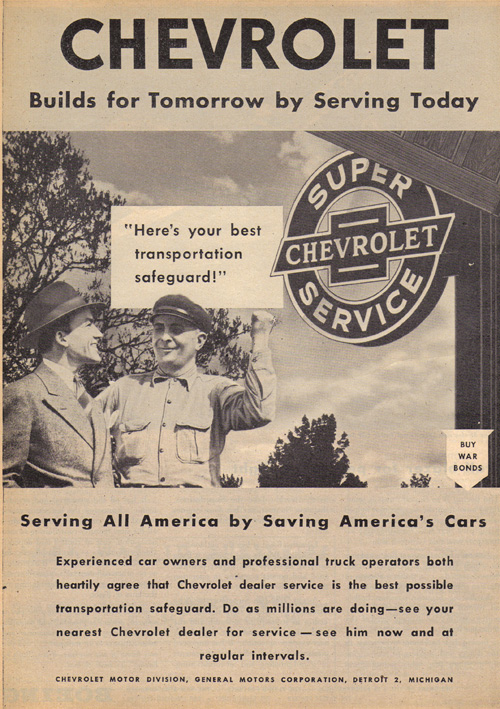 an old advertit is advertising chevrolet parts