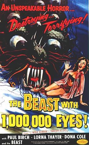 a movie poster with a monster on it