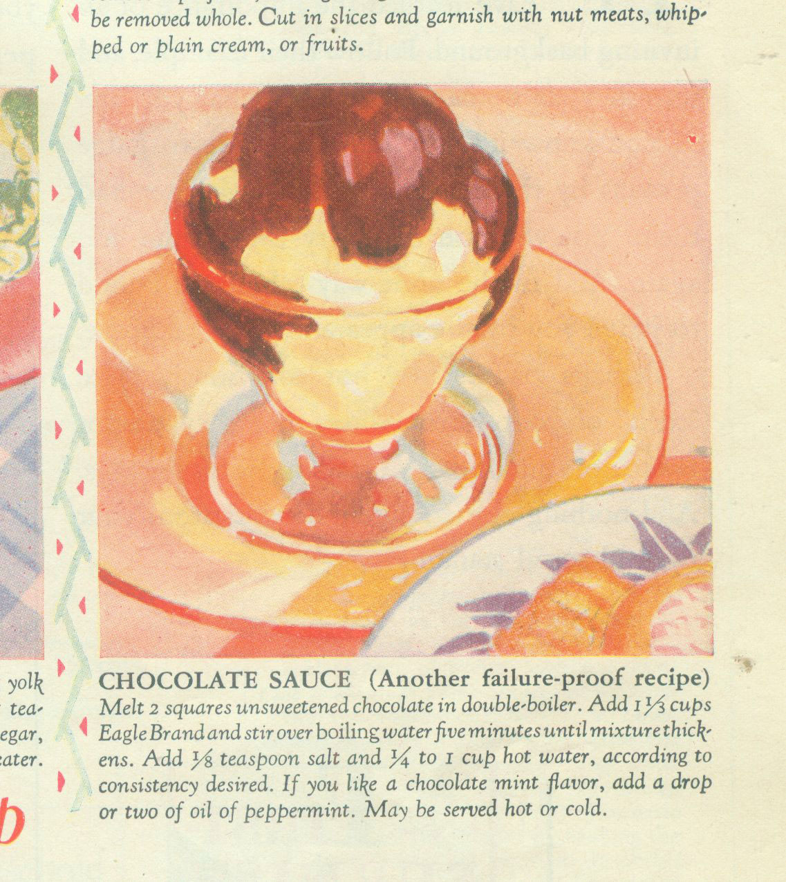 a recipe with a bowl of desserts in it