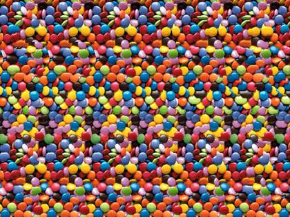 a pattern of candy beads is displayed in this image