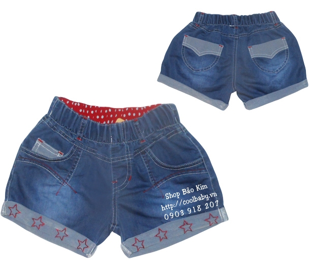 pair of blue baby jean shorts for dogs on white background