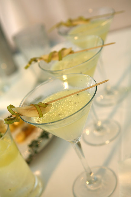 a group of martinis sitting on top of a table