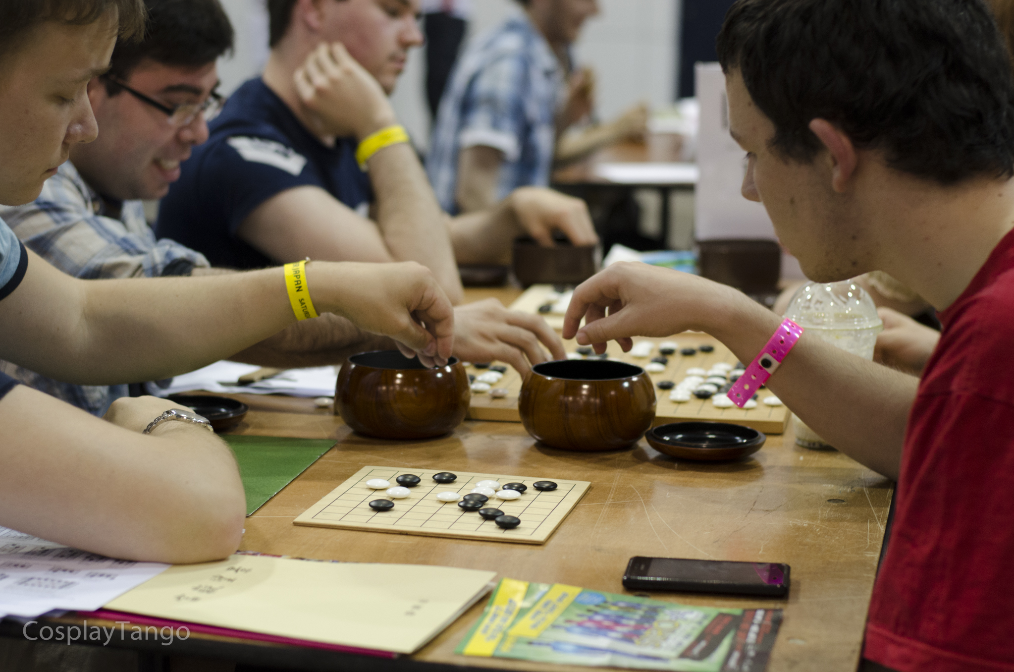 several guys doing soing in a group